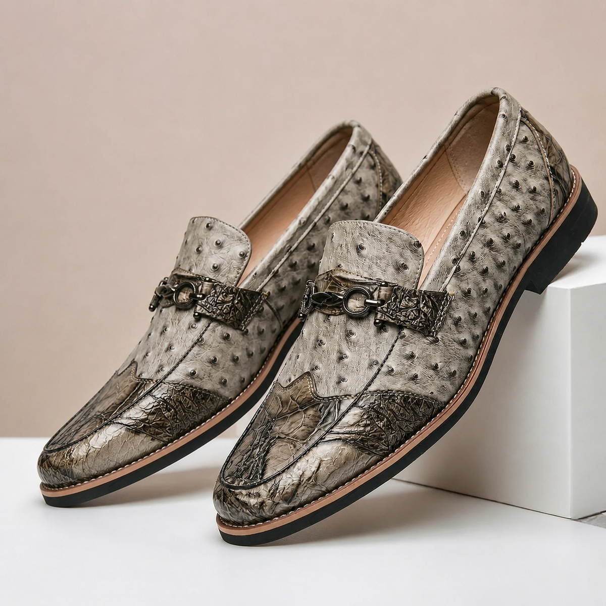 Vellano loafers i äkta läder