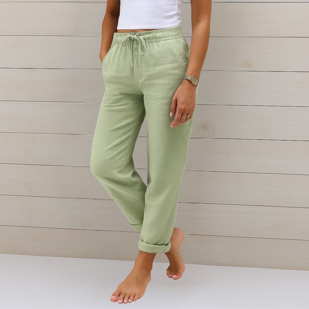 Pantalones Harlow transpirables de pierna ancha con cintura elástica