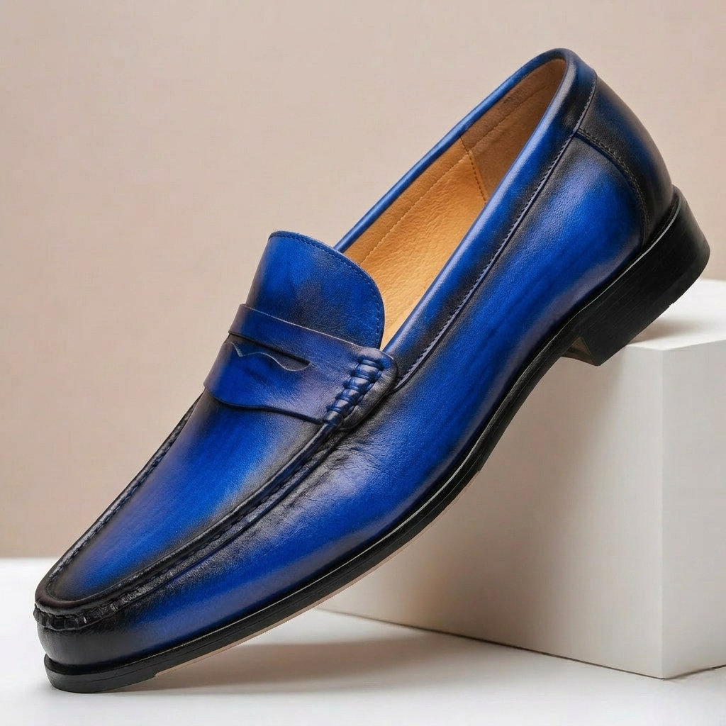 Santini loafers i koppeläder