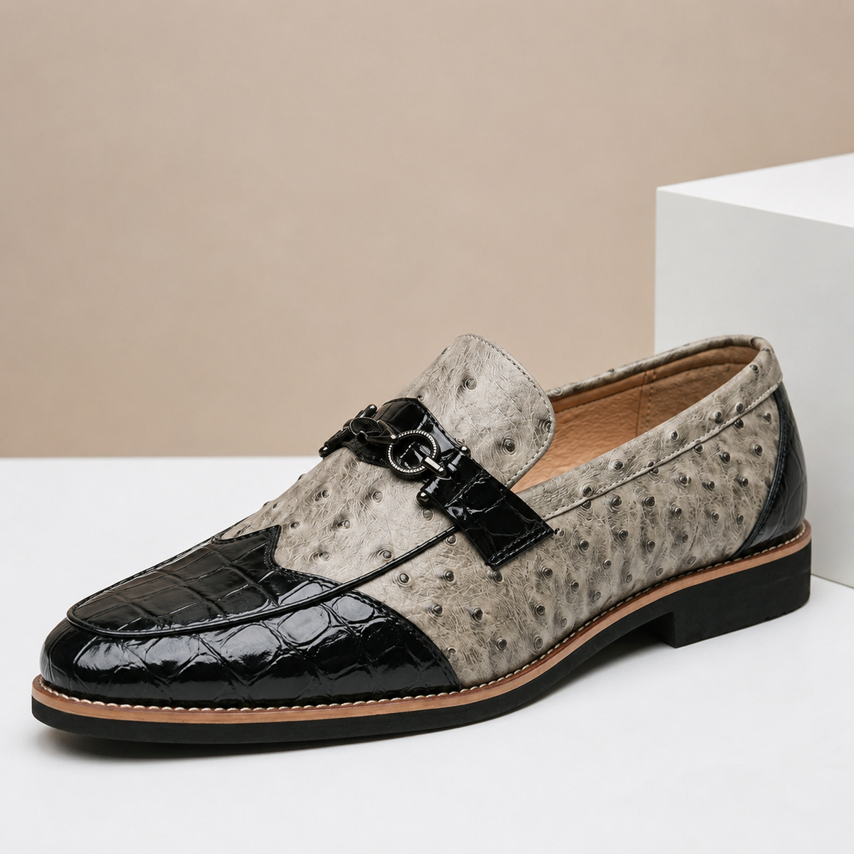 Vellano loafers i äkta läder