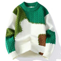 Maglione girocollo Nico in maglia patchwork