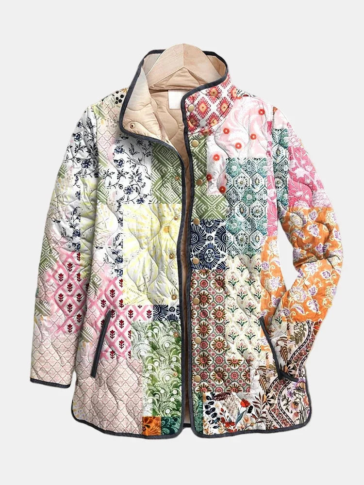 Tara Quiltet Patchwork Blomsterjakke