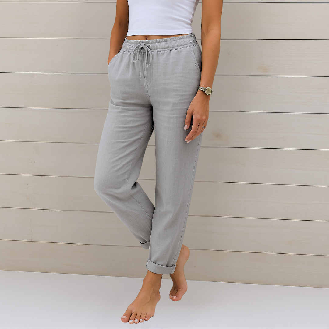 Pantalones Harlow transpirables de pierna ancha con cintura elástica