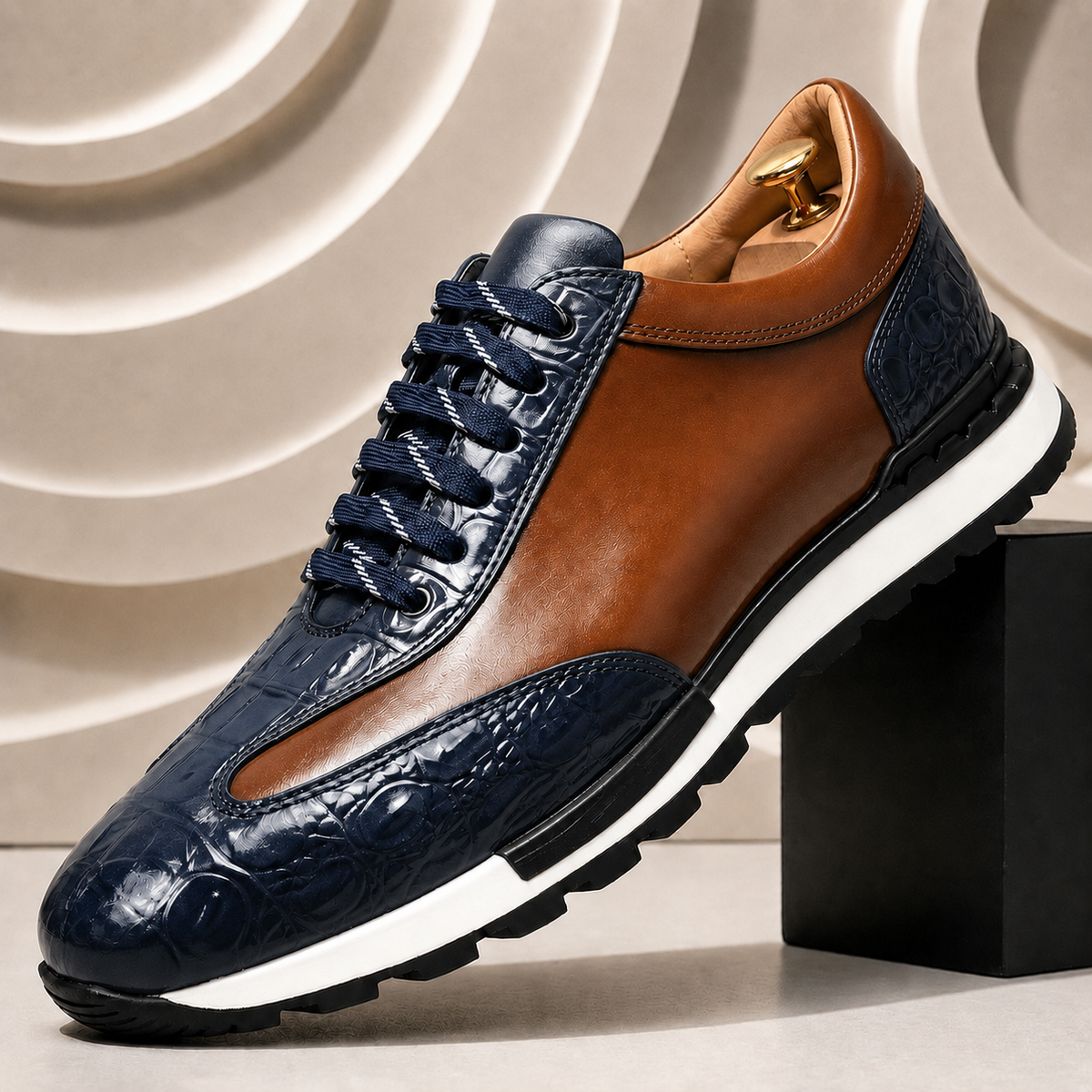 Ventasso sneakers i koppeläder