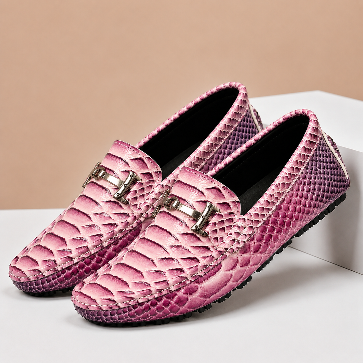 Grimaldi loafers i äkta läder