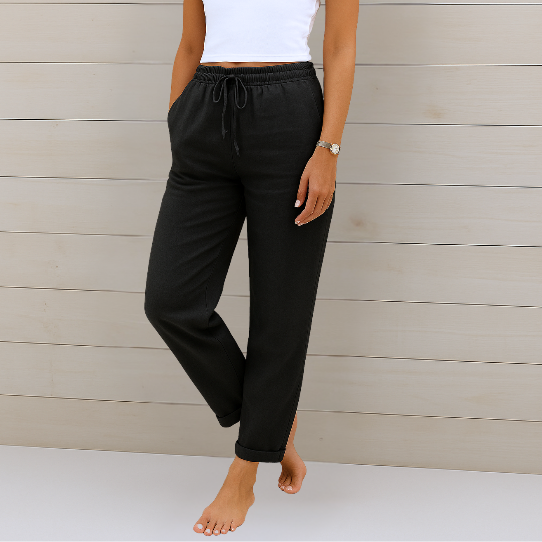 Pantalones Harlow transpirables de pierna ancha con cintura elástica