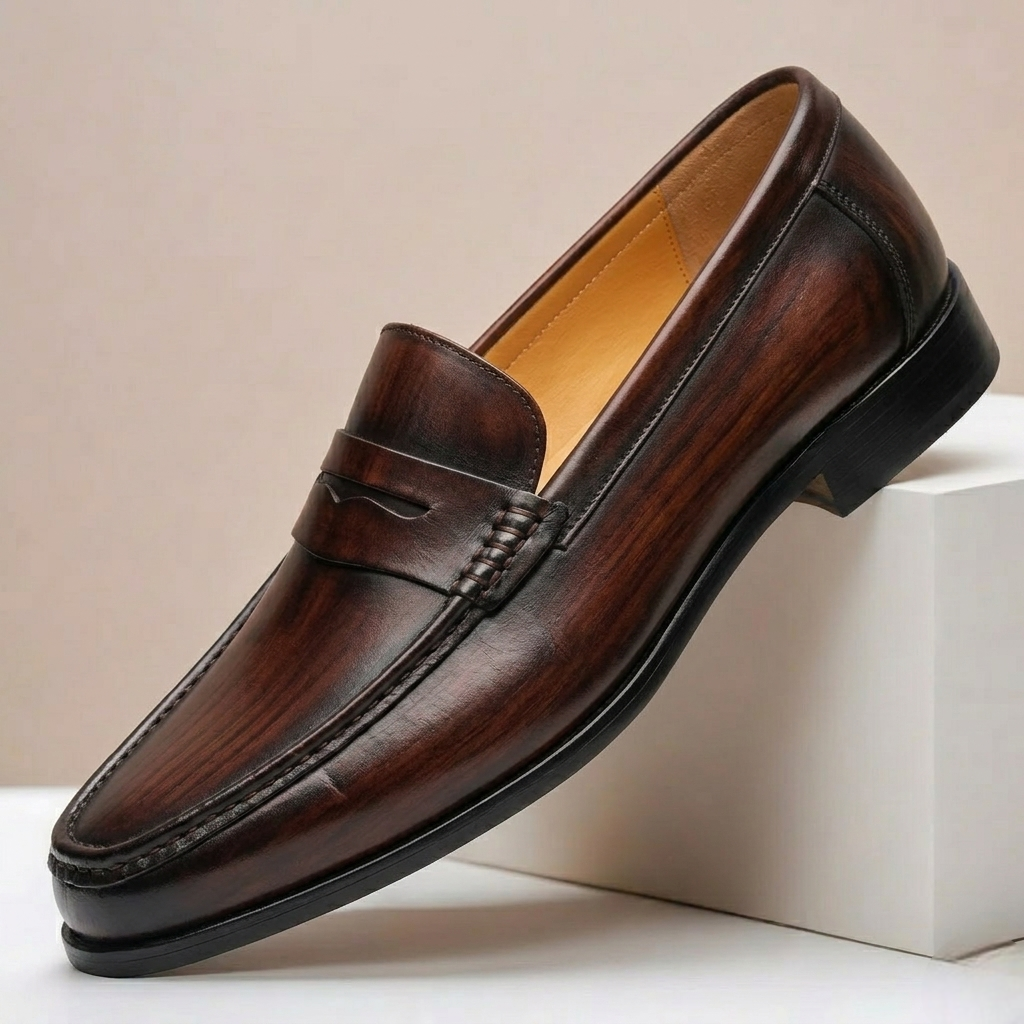 Santini loafers i koppeläder