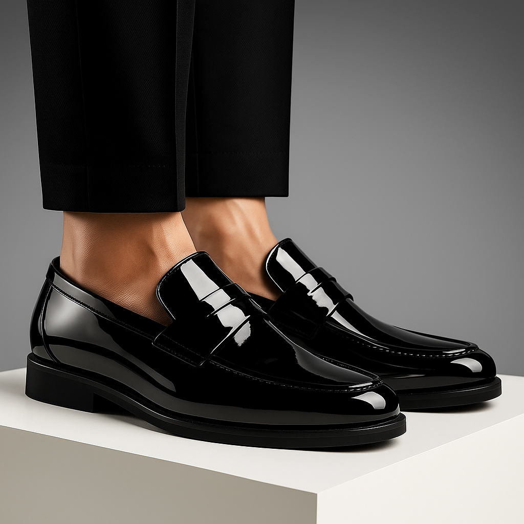 Ferrani loafers i äkta läder