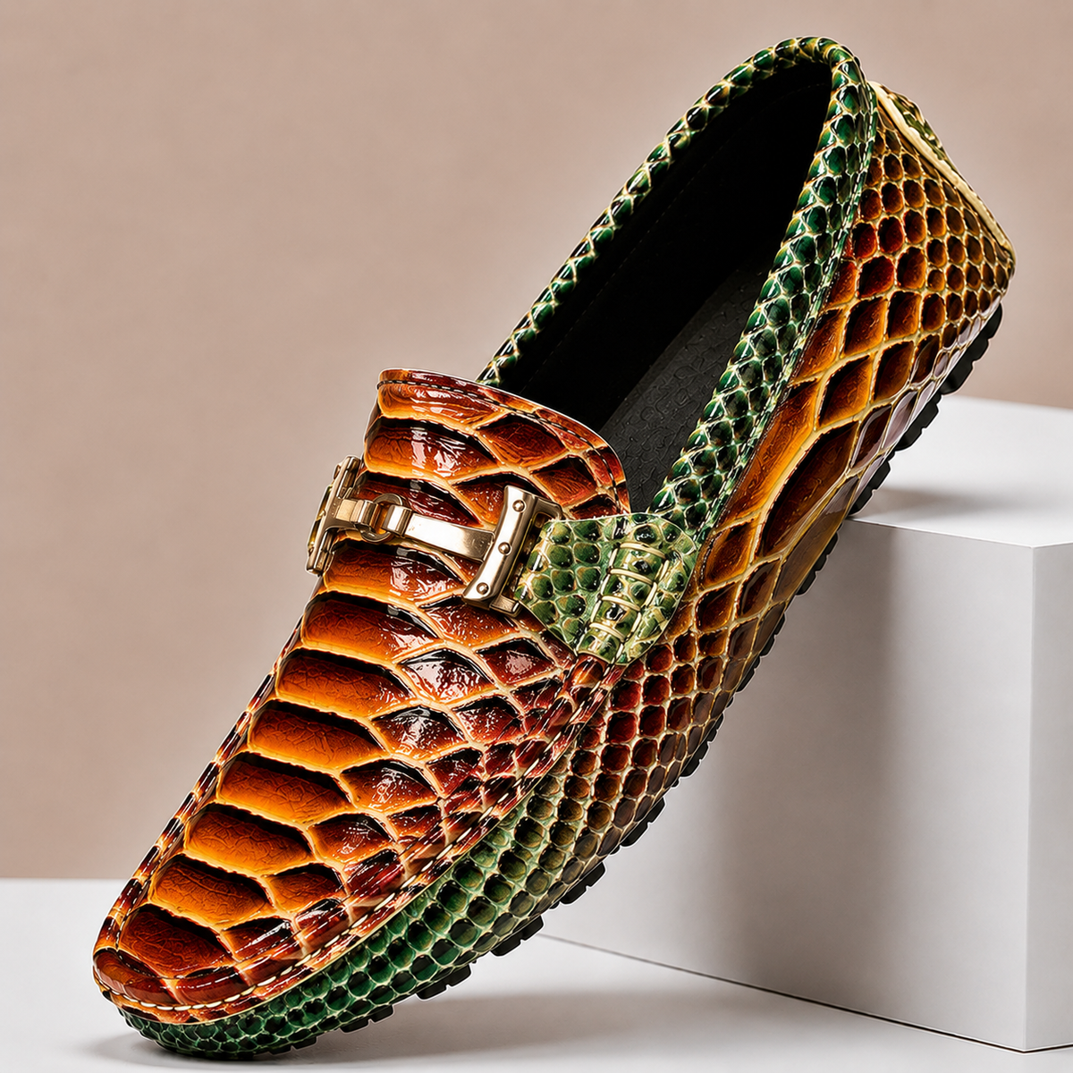 Grimaldi loafers i äkta läder