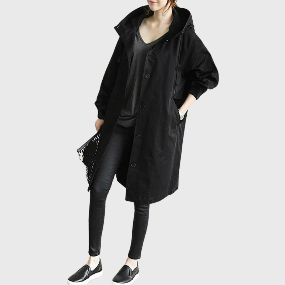 Gabardina impermeable con capucha Holly
