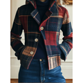 Mara Patchwork Ternet Cropped Jakke