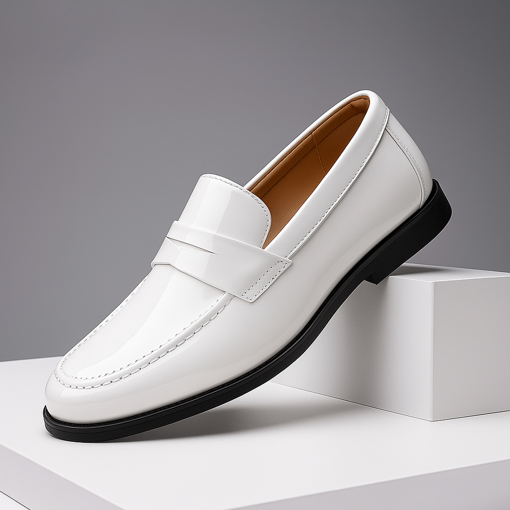 Ferrani loafers i äkta läder