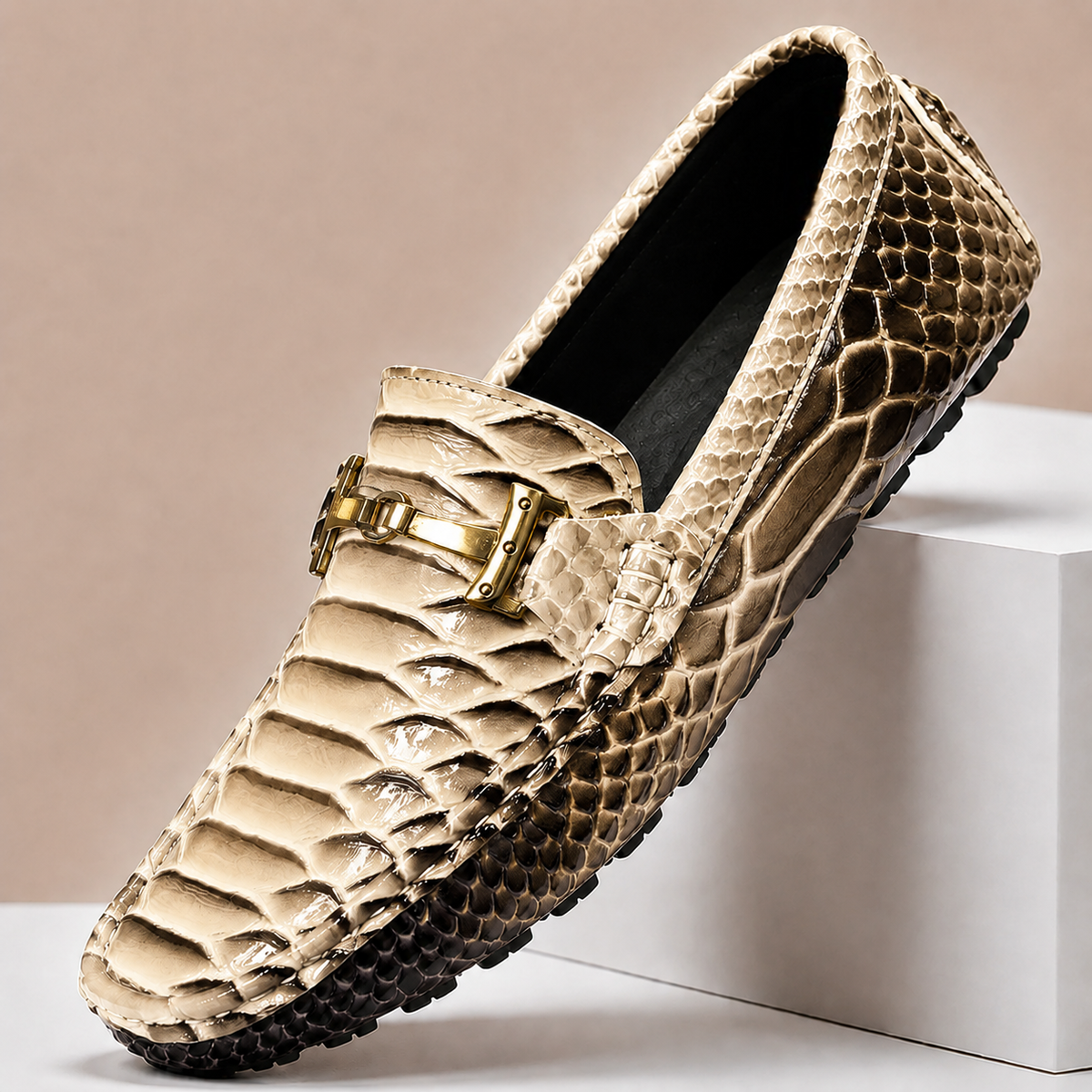Grimaldi loafers i äkta läder