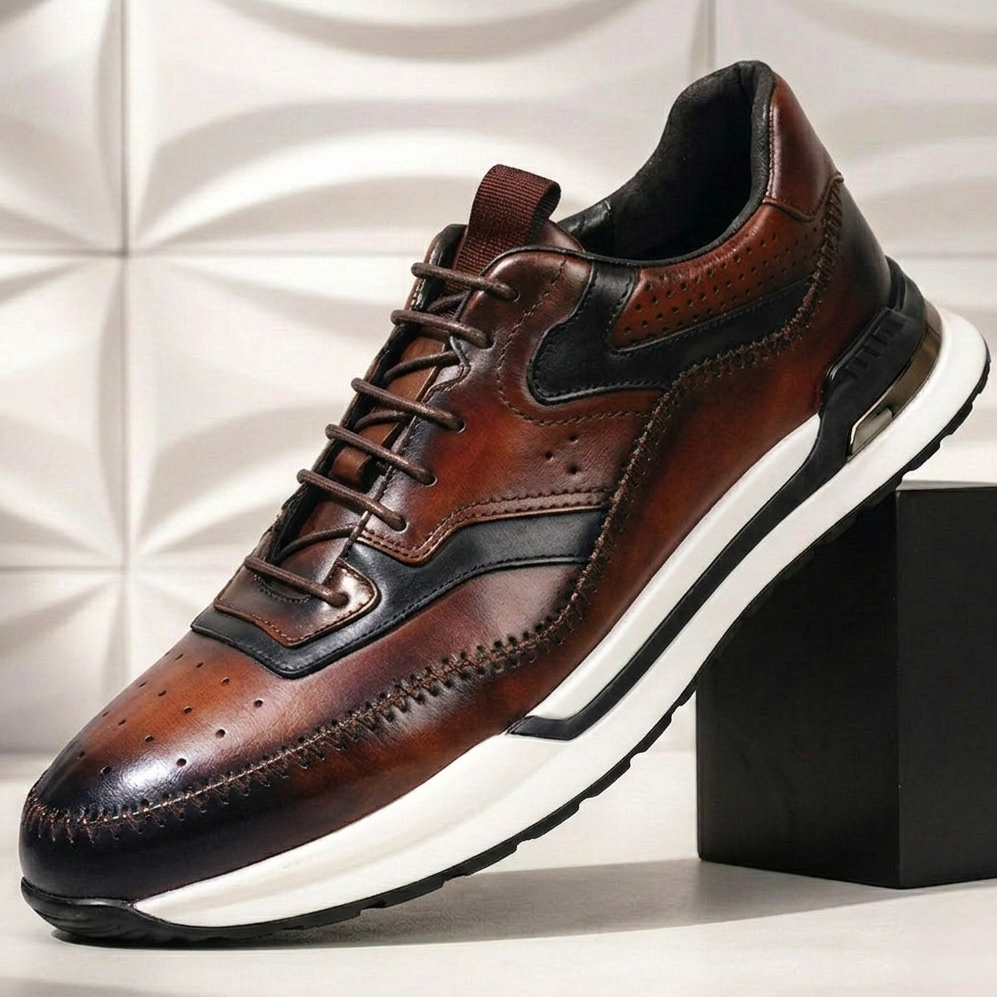 Salerno Sneakers i Nötläder