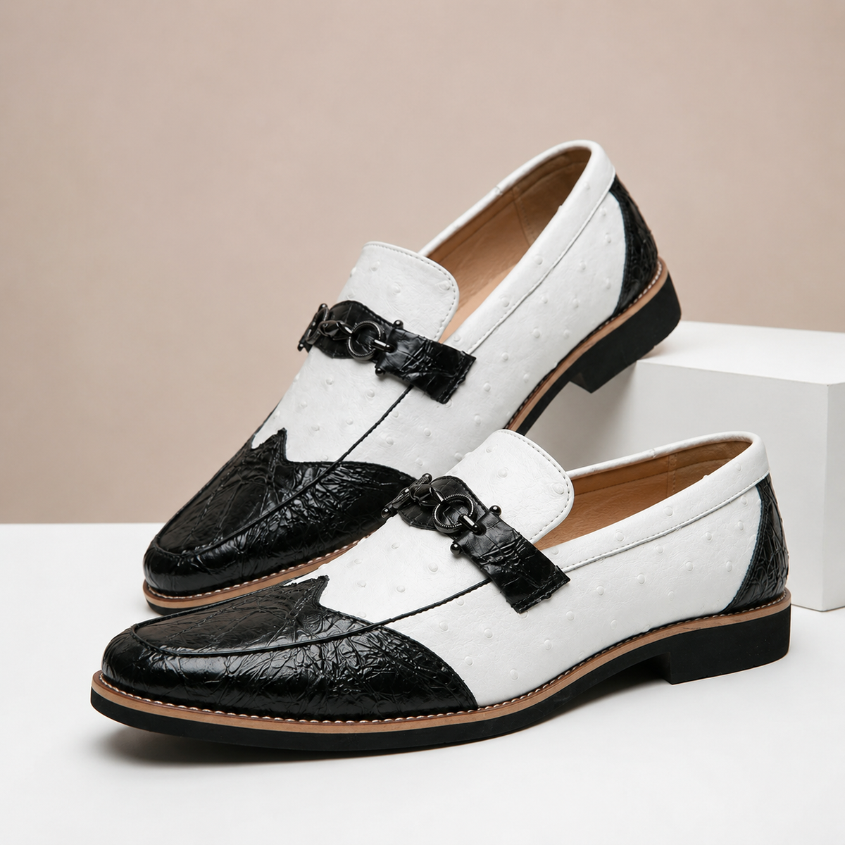 Vellano loafers i äkta läder