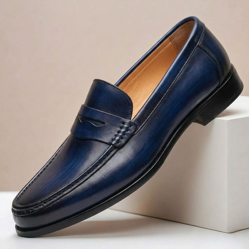 Santini loafers i koppeläder
