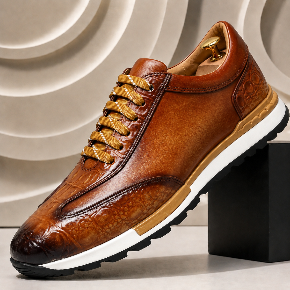 Ventasso sneakers i koppeläder
