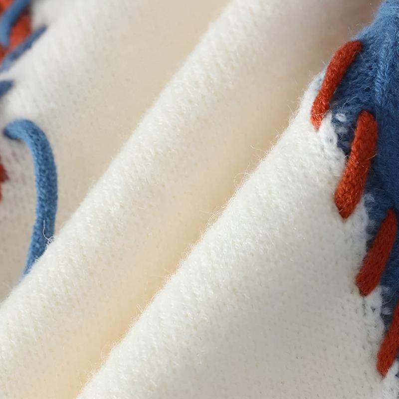 Suéter de punto Ryker con cuello redondo y diseño patchwork