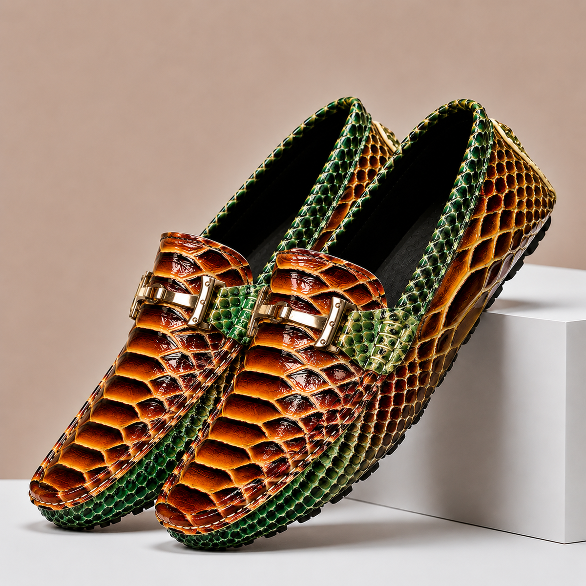 Grimaldi loafers i äkta läder