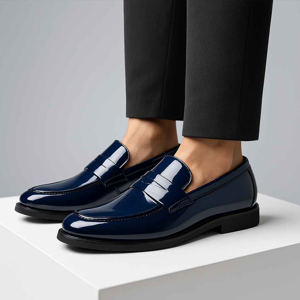 Ferrani loafers i äkta läder