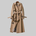 Hana dubbelknäppt trenchcoat med skärp
