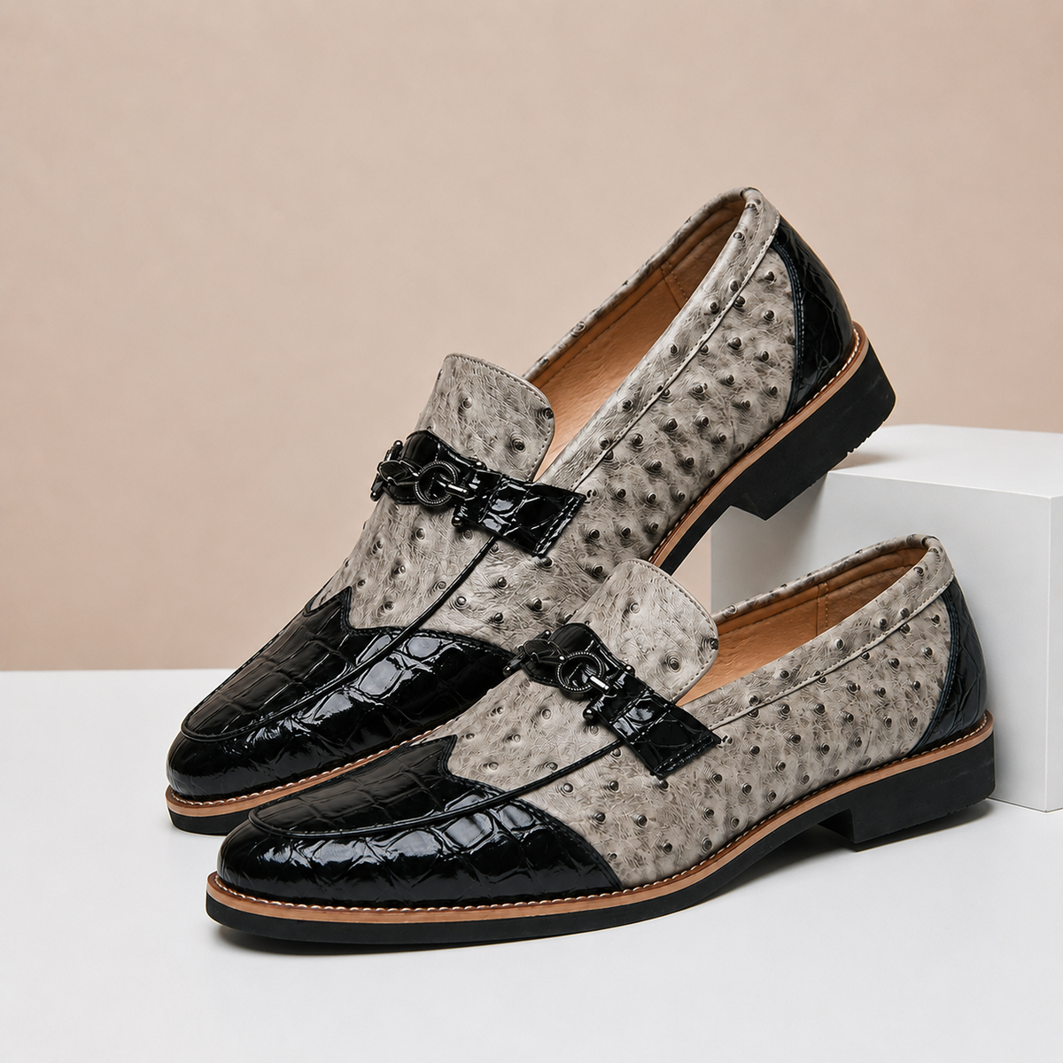 Vellano loafers i äkta läder