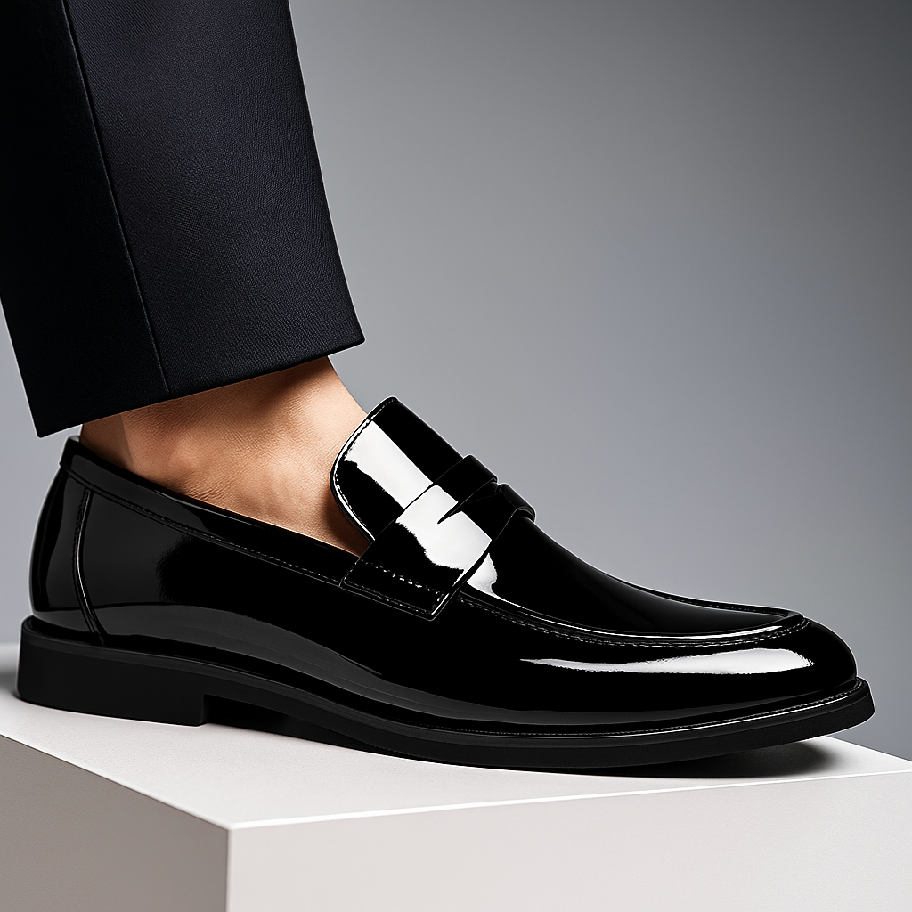 Ferrani loafers i äkta läder