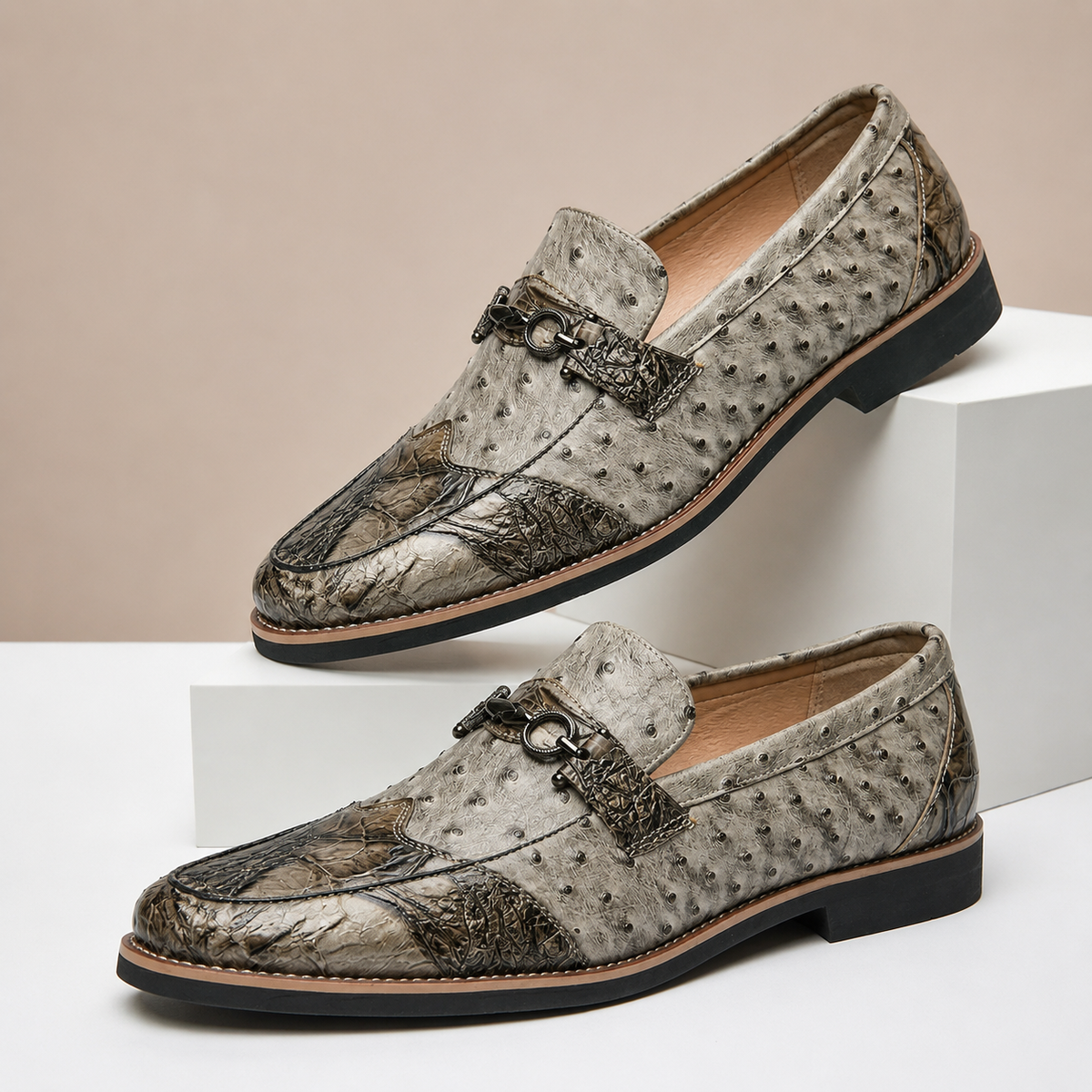 Vellano loafers i äkta läder