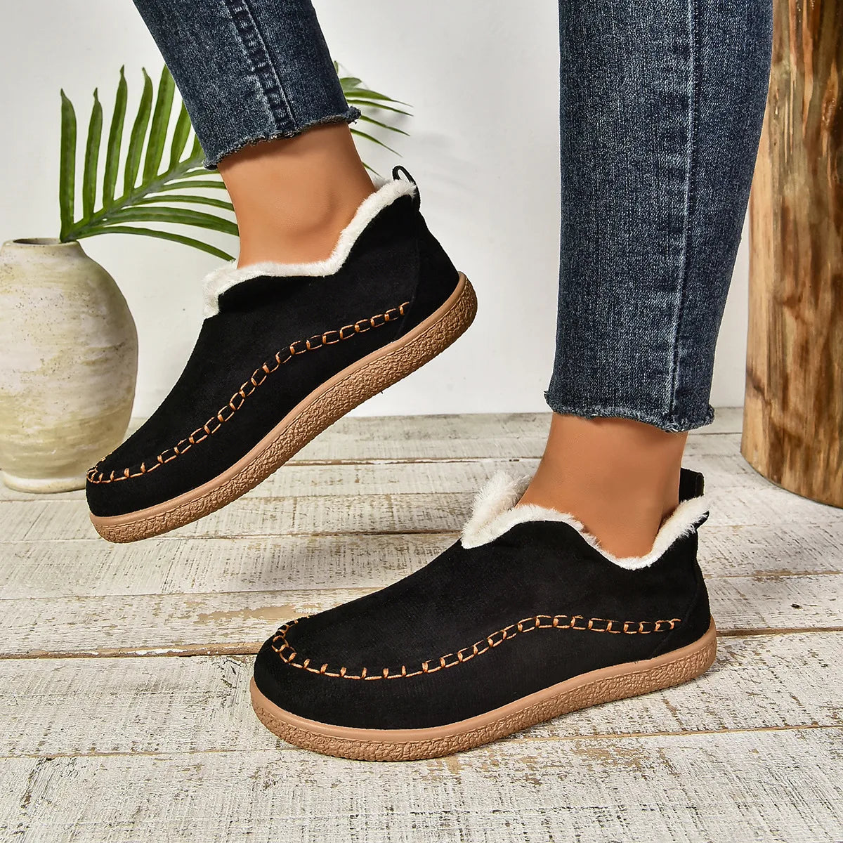 Janine | Orthopedische antislip enkellaarsjes voor dames