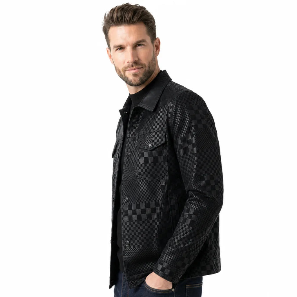 Jayson | Veste pour homme à col à carreaux