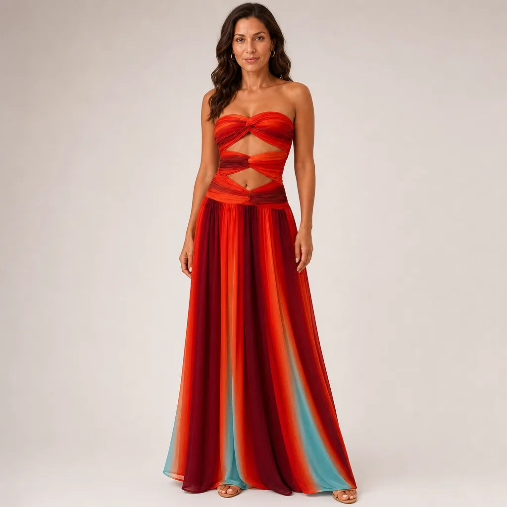 Katelyn | Vestido de Cocktails Sem Alças para Mulher