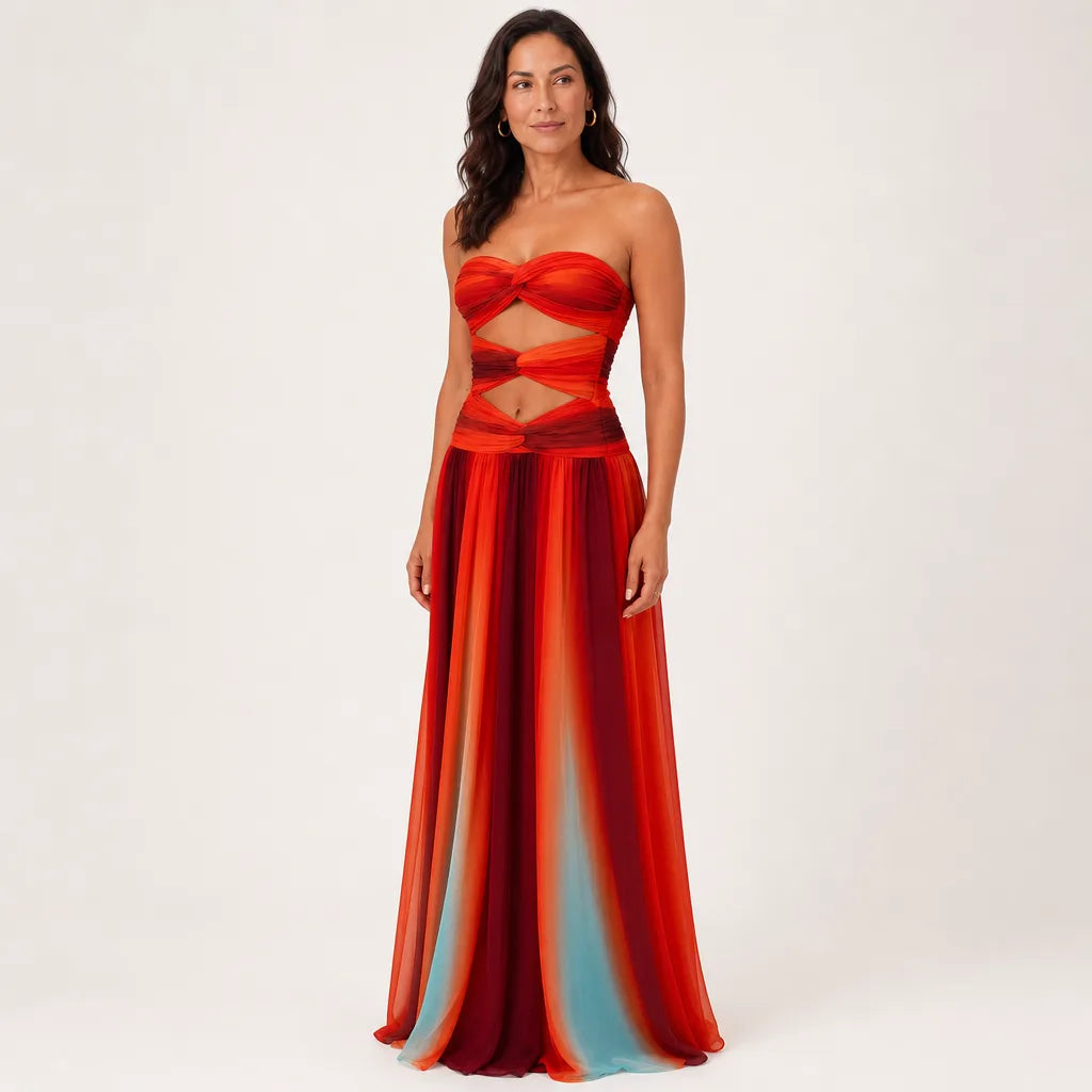 Katelyn | Vestido de Cocktails Sem Alças para Mulher