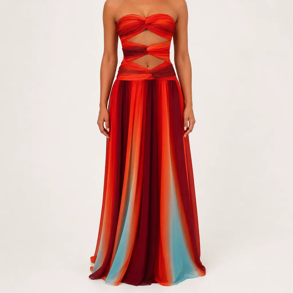 Katelyn | Vestido de Cocktails Sem Alças para Mulher