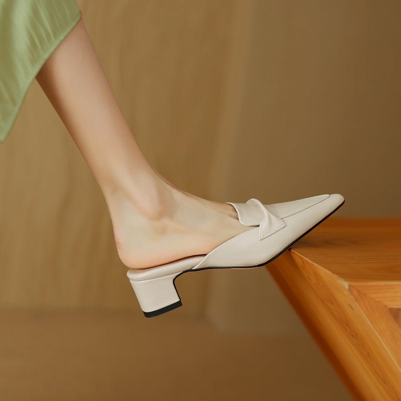 KATRINA LEATHER MULES - ARDEN ROVE