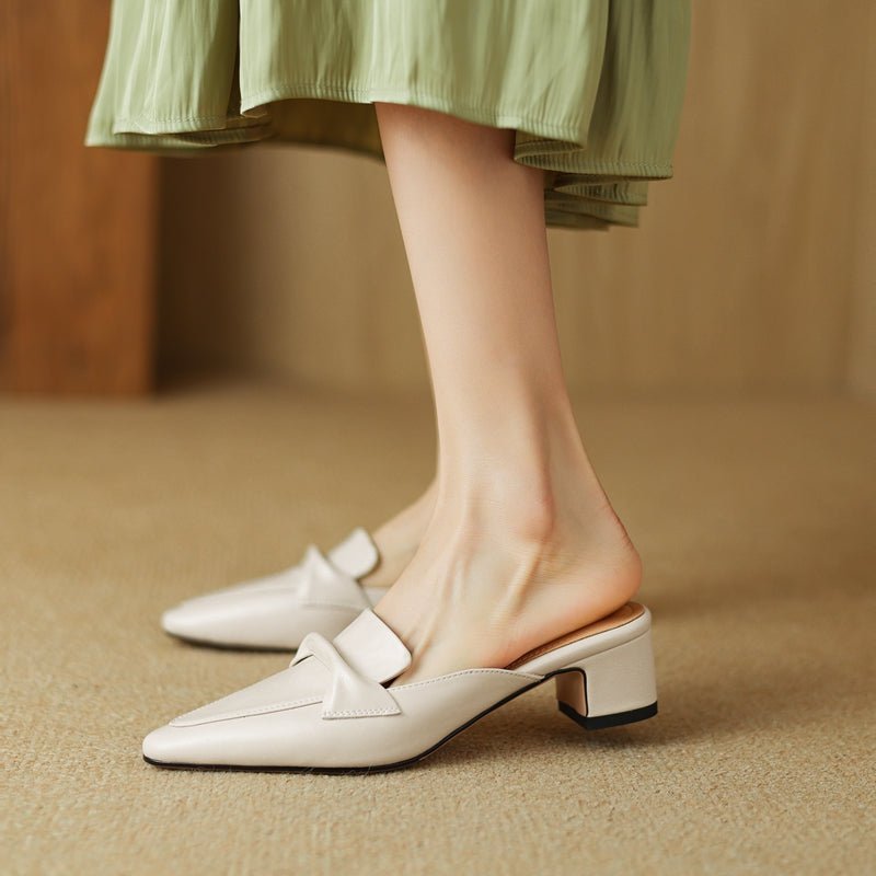 KATRINA LEATHER MULES - ARDEN ROVE