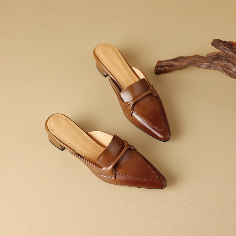 KATRINA LEATHER MULES - ARDEN ROVE