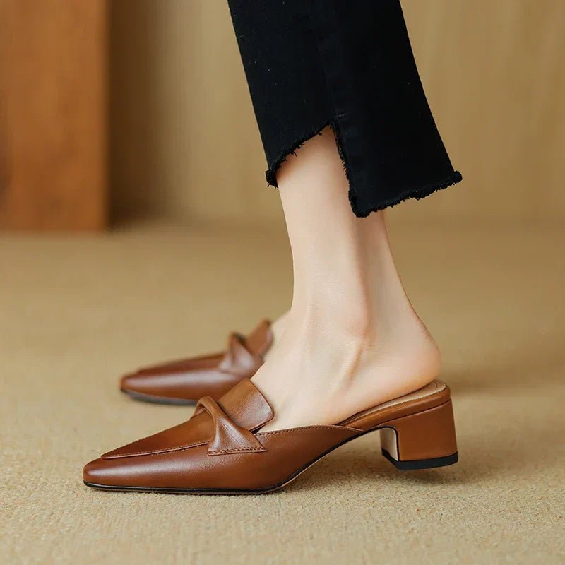 KATRINA LEATHER MULES - ARDEN ROVE