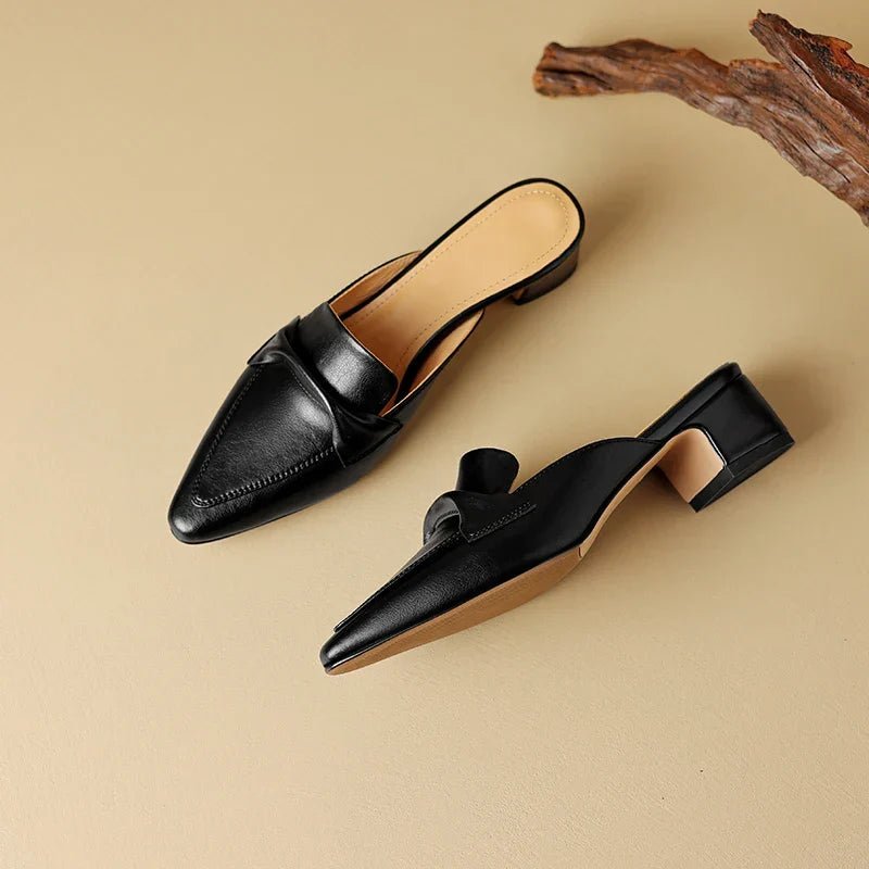 KATRINA LEATHER MULES - ARDEN ROVE