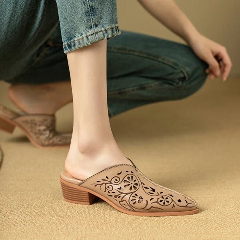 KAYLOR GENUINE LEATHER MULES - ARDEN ROVE