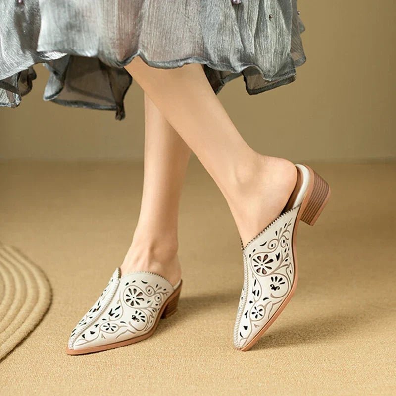 KAYLOR GENUINE LEATHER MULES - ARDEN ROVE