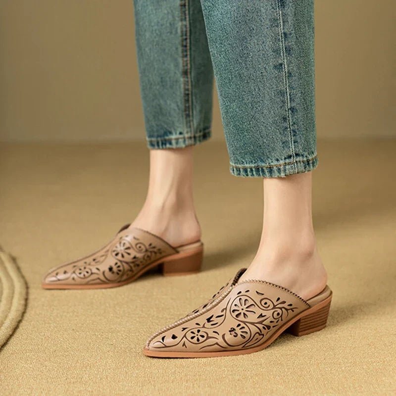 KAYLOR GENUINE LEATHER MULES - ARDEN ROVE