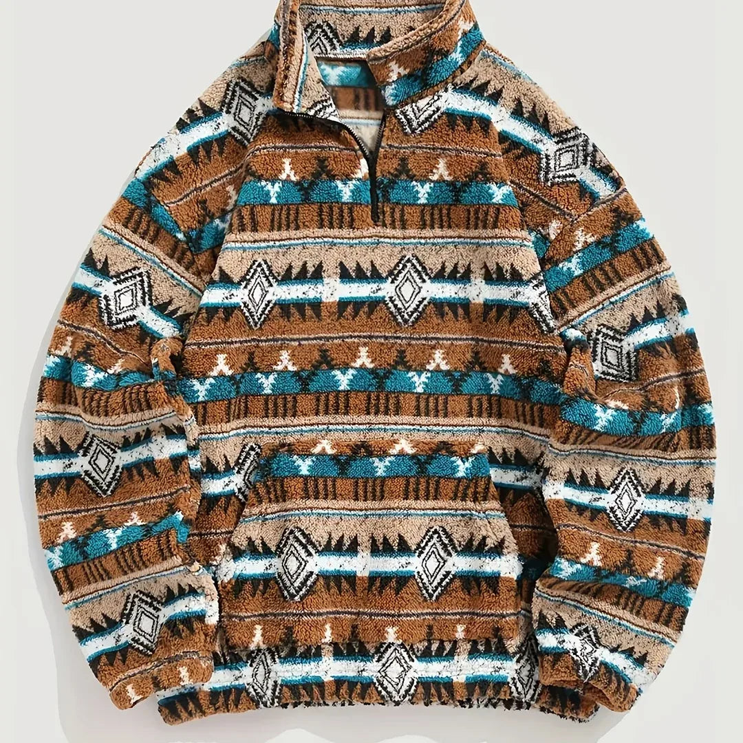 Kodiak | Pull western à col zippé pour homme