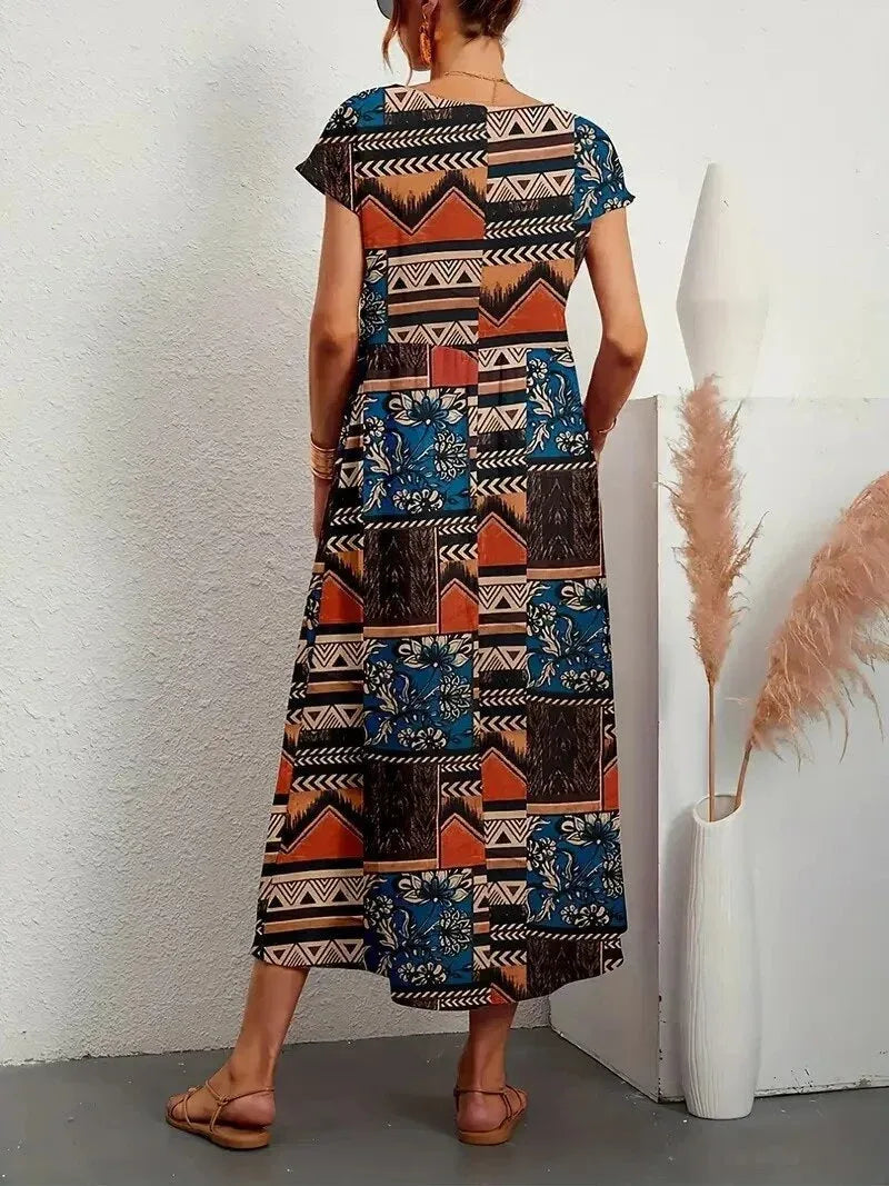 Larissa | Vestido Midi Floral de Mulher