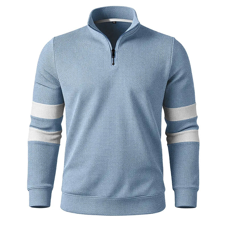Larson | Men's Quilted Quarter-Zip Sweater