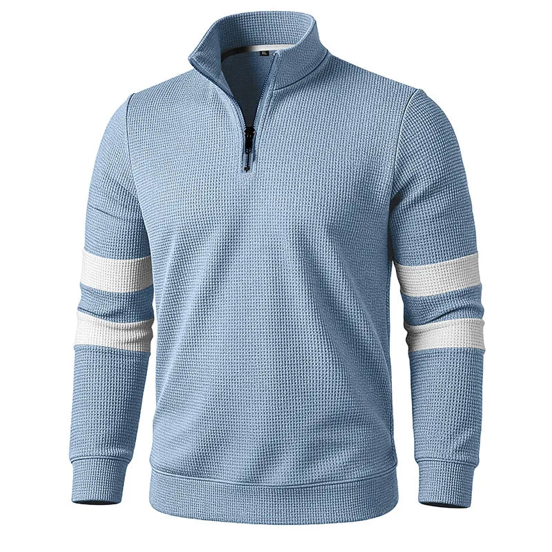 Larson | Men's Quilted Quarter-Zip Sweater