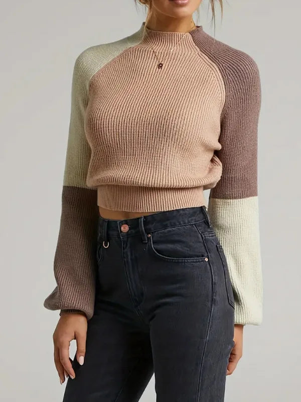 Layla | Suéter de punto suave con bloques de color para mujer