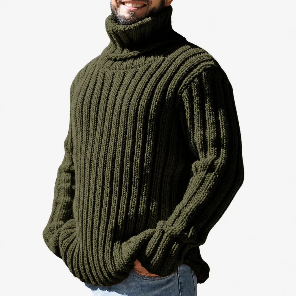 Leonardo | Men's Textured High-Neck Sweater