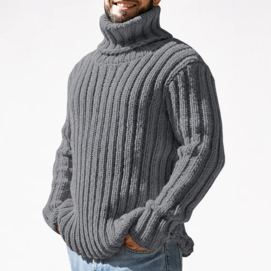 Leonardo | Men's Textured High-Neck Sweater