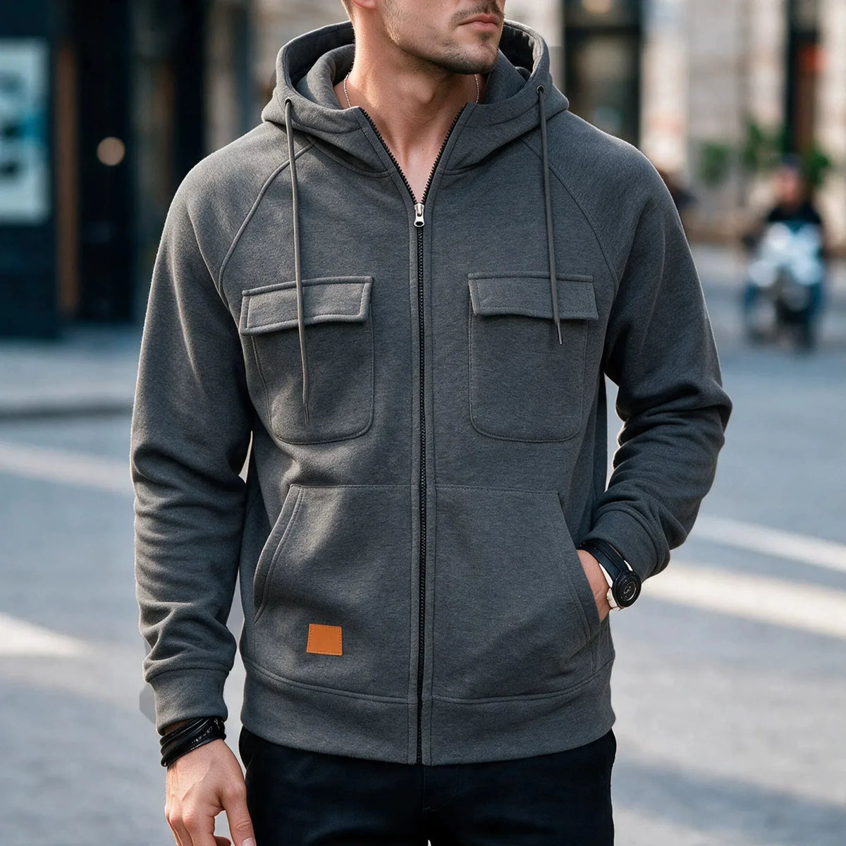 Leopold | Sudadera premium con capucha para hombre