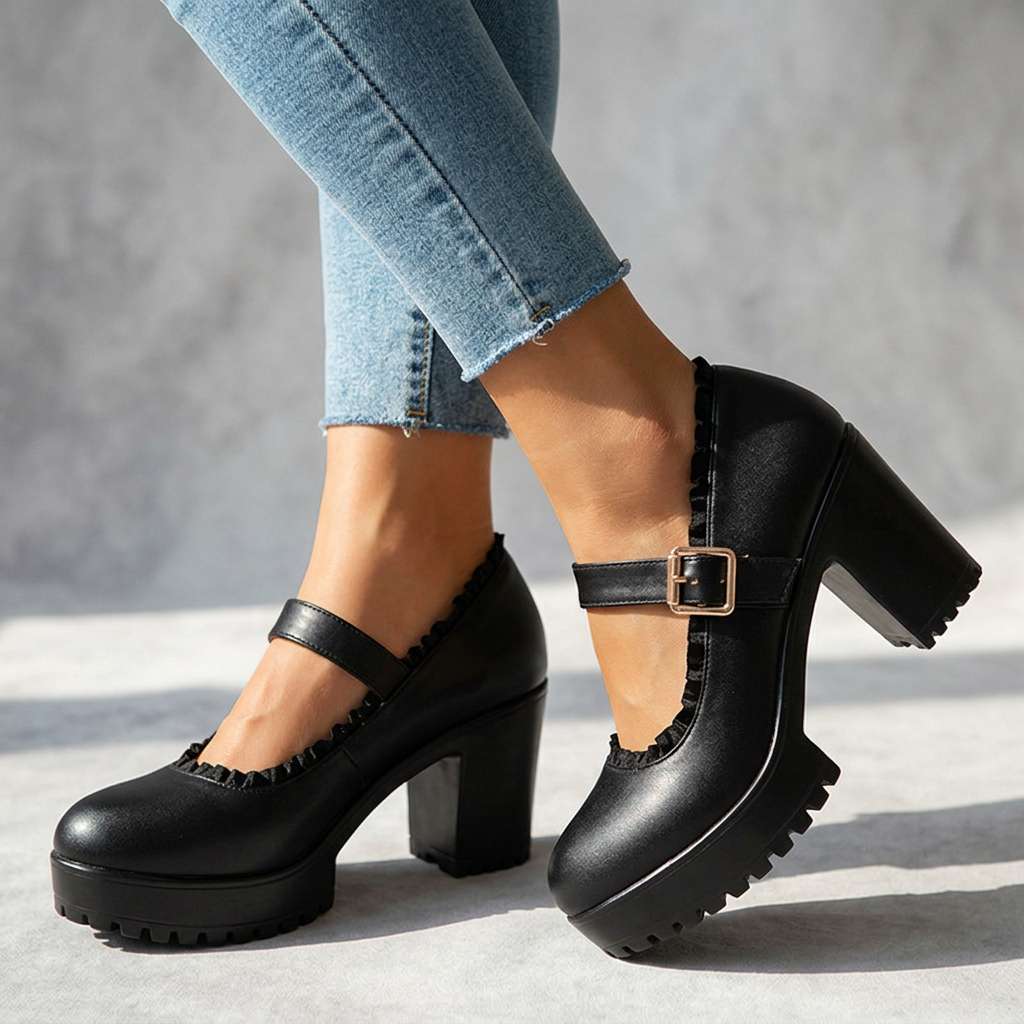 Bonnie | Mocassins Mary Jane à boucles pour femme